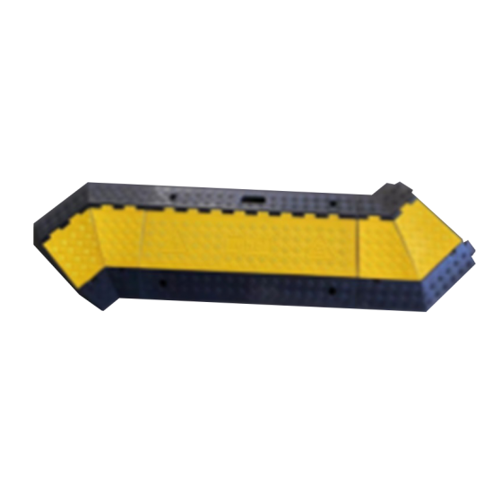 Cable Hump Protector with Yellow Lid - 3 Channels Corner Left/ Right Cable Hump Protector with Yellow Lid - 3 Channels Corner Left/ Right