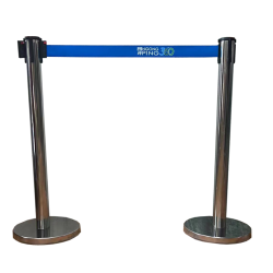 Retractable Queue Crowd Control Post with Customer Logo(for Norway)