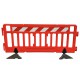 2.1 Meter Red Plastic Barrier with Feet and Reflective Sheet Class 1 with Oblique White and Red Lines 2.1 Meter Red Plastic Barrier with Feet and Reflective Sheet Class 1 with Oblique White and Red Lines