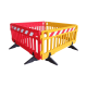2.1 Meter Red Plastic Barrier with Feet and Reflective Sheet Class 1 with Oblique White and Red Lines 2.1 Meter Red Plastic Barrier with Feet and Reflective Sheet Class 1 with Oblique White and Red Lines