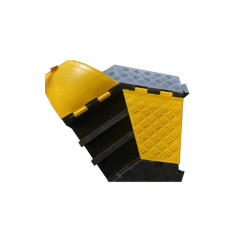 Cable Hump Protector with Yellow Lid - 3 Channels Corner Left/ Right