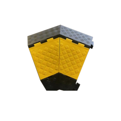 Cable Hump Protector with Yellow Lid - 3 Channels Corner Left/ Right
