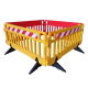 2.1 Meter Red Plastic Barrier with Feet and Reflective Sheet Class 1 with Oblique White and Red Lines 2.1 Meter Red Plastic Barrier with Feet and Reflective Sheet Class 1 with Oblique White and Red Lines